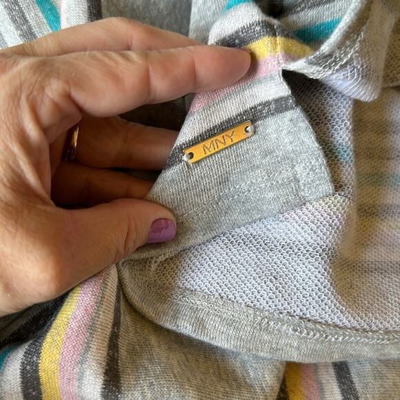 Marc New York Performance crop roll‎ short sleeve top size medium striped - Picture 4 of 6